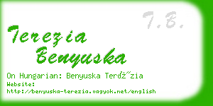 terezia benyuska business card